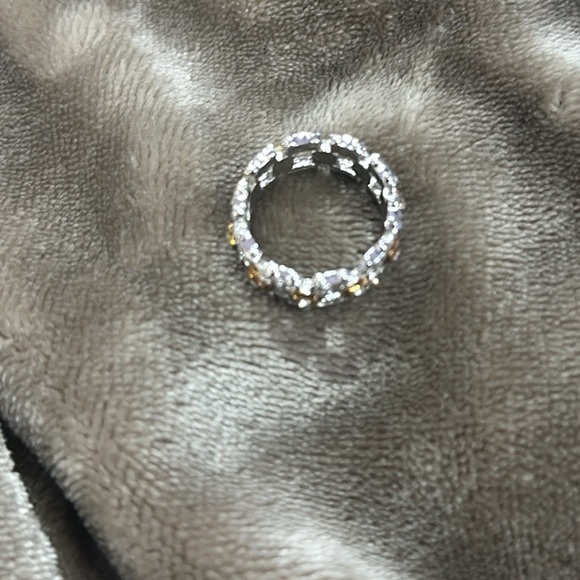 New Fashion Big Male Cz Stone Yellow Gold Color Hollow Large Wedding Ring Size 9 - Picture 9 of 13